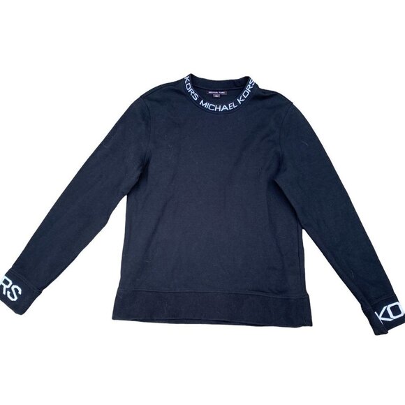 MICHAEL Kors Logo Tape Cotton Blend Sweater Large - Picture 2 of 5